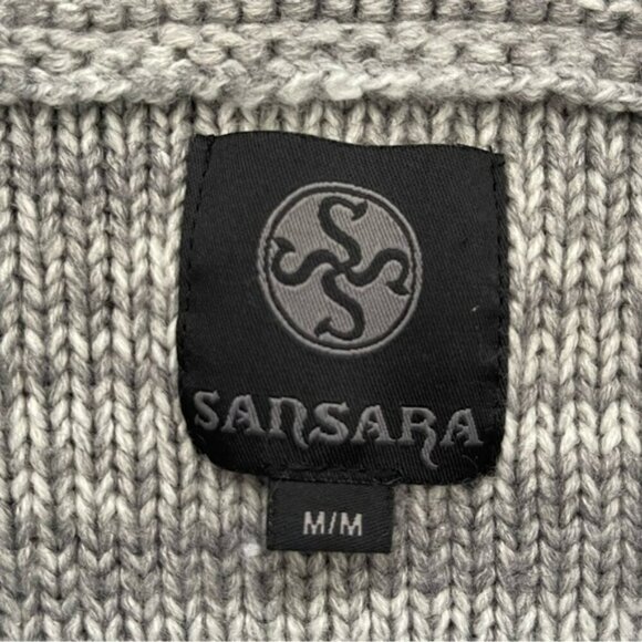 Sansara Gray Nordic Wool Blend Knit Cardigan US M - Picture 6 of 7